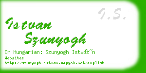 istvan szunyogh business card